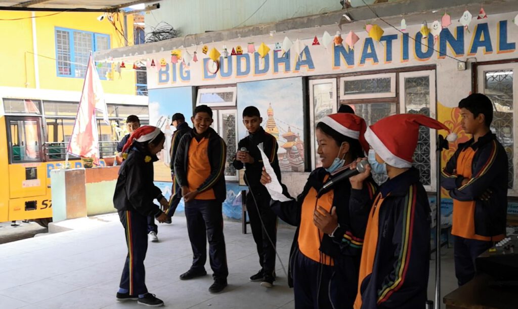 Weihnachtsfeier Schule Kathmandu